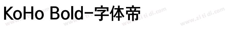 KoHo Bold字体转换